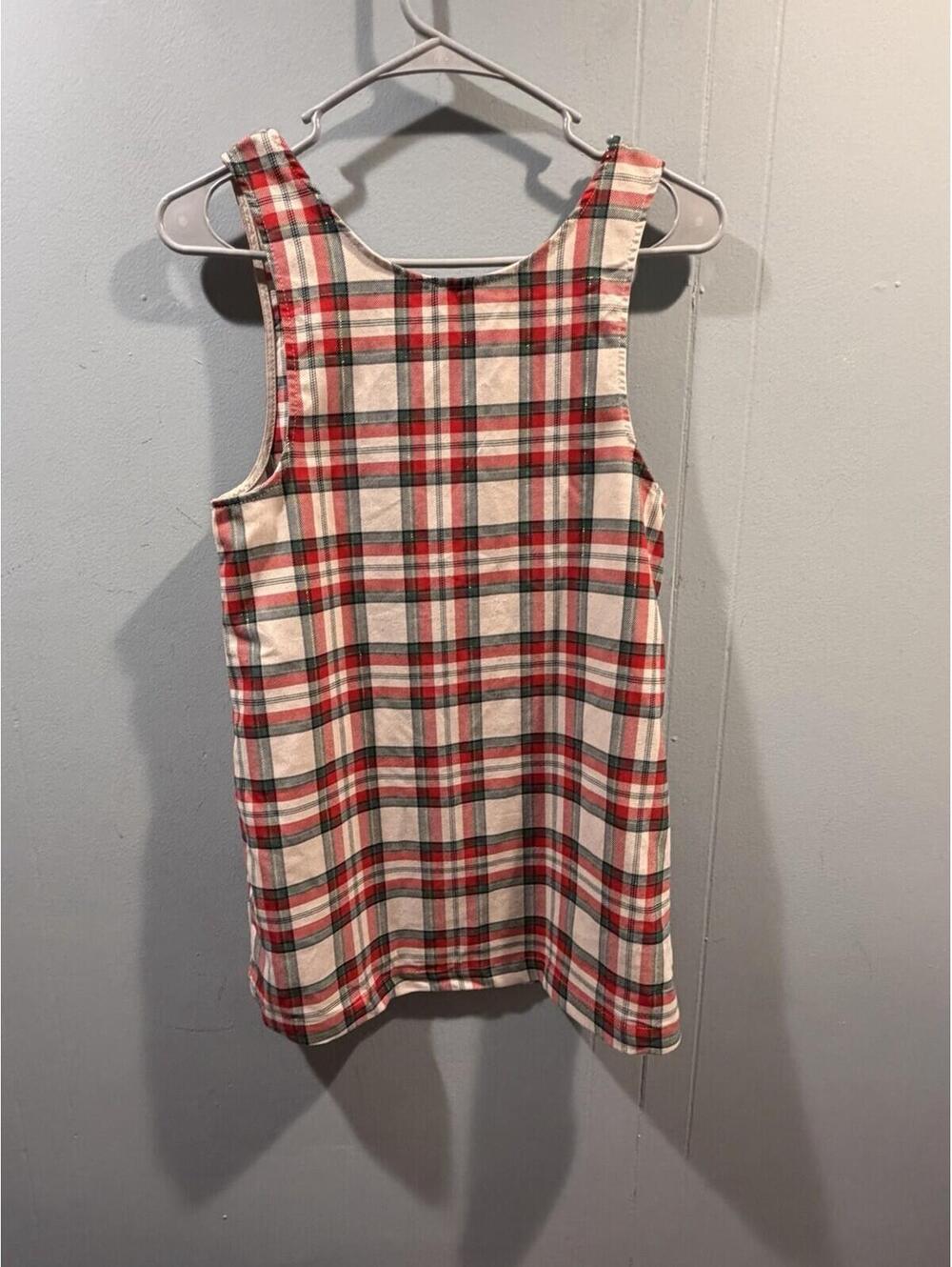 Kids Girls H&M Sleeveless Plaid Dress Size US 10 Multicolor